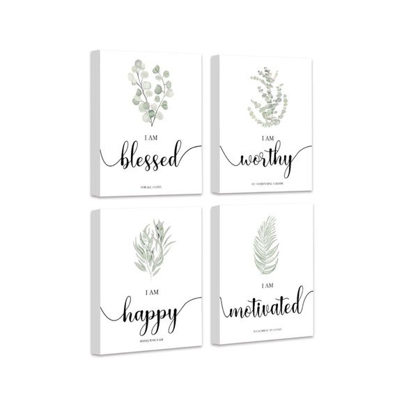 NWT- Boho Botanical Canvas Set - Picture 2 of 4